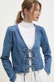 Kurtka jeansowe Answear.LAB  niebieska damska rd2953.FKK