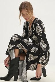 Sukienka midi Answear  czarna mj29113.FLK