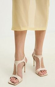 Sandały na obcasie Answear.LAB  beżowe 594023Cab01