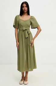 Sukienka midi Answear  zielona 8868.k.flk