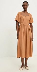 Sukienka midi Answear  brązowa 8868.b.flk