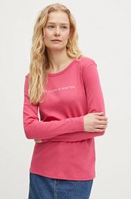 Longsleeve United Colors of Benetton  różowy damski 3GA2E16G0