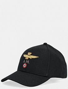 Czapka z daszkiem aeronautica militare  czarna damska HA1100CT2848