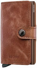 Portfel Secrid  brązowy damski MV.Cognac.Bro