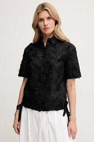 Koszula z krótkim rękawem Silvian Heach  czarna GPP25332CA
