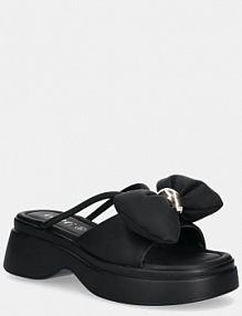 Klapki Goe  czarne damskie RR2N4121