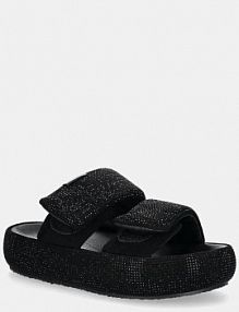 Klapki Goe  czarne damskie RR2N4122