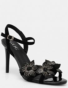 Sandały na obcasie Goe  czarne RR2N4229