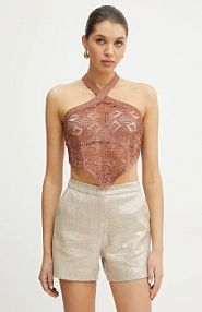 Bluzka Silvian Heach  pomarańczowa damska CVP25027TO