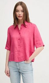 Koszula z krótkim rękawem United Colors of Benetton  różowa 5BML5QB75