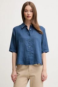 Koszula z krótkim rękawem United Colors of Benetton  granatowa 5BML5QB75