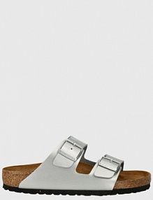 Klapki Birkenstock  srebrne damskie 1012282