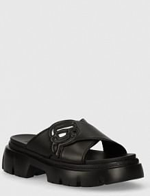 Klapki Karl Lagerfeld  czarne damskie KL83504.000