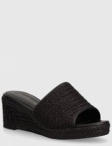Klapki eleganckie Tommy Hilfiger  czarne FW0FW07927