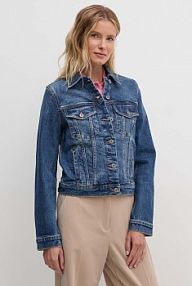 Kurtka jeansowe United Colors of Benetton  niebieska damska 21TBDN00N