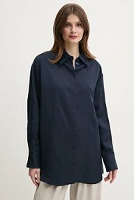 Koszula z długim rękawem Boss  granatowa 50535297