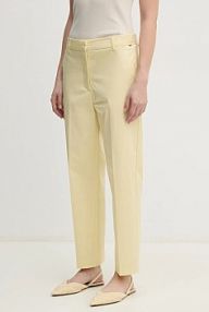 Spodnie eleganckie Tommy Hilfiger  żółte damskie WW0WW40504