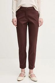 Spodnie eleganckie Sisley  brązowe damskie 4BYW55AH6