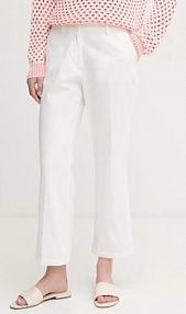 Spodnie eleganckie Sisley  białe damskie 49MALE02X