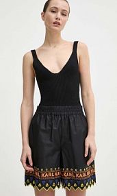 Szorty Karl Lagerfeld  czarne damskie 241W1003