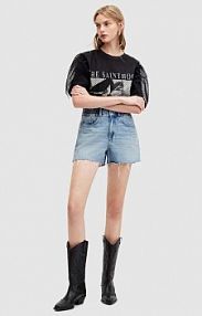 Szorty jeansowe AllSaints  niebieskie W006EA