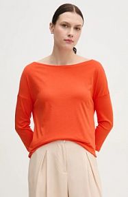 Longsleeve Sisley  czerwony damski 3QU4L12EE