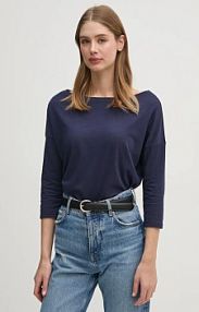 Longsleeve Sisley  granatowy damski 3QU4L12EE