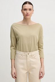 Longsleeve Sisley  zielony damski 3QU4L12EE