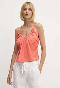 Top Sisley  pomarańczowy damski 51MGLH016