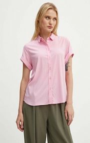 Koszula z krótkim rękawem Samsoe Samsoe  różowa F19123672