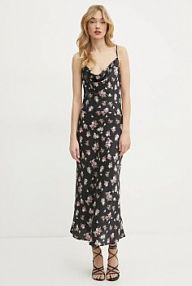Sukienka maxi Guess  czarna W3GK85.WD8G2