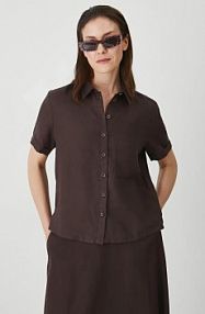 Koszula z krótkim rękawem Medicine  brązowa RS24.KKD902
