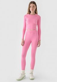 Legginsy różowe 4F damskie 4FRAW24TTIGF250-54S