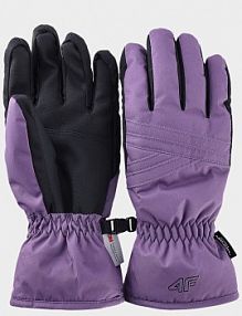 Rękawiczki narciarskie fioletowe 4F 4FWAW24AFGLF145-50S