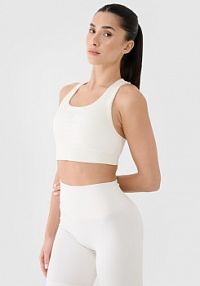 Biustonosz sportowy biały 4F 4FRSS25USBAF152-11S