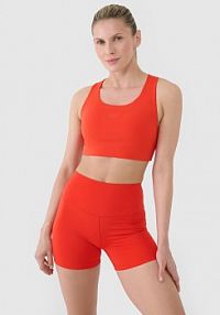 Biustonosz sportowy czerwony 4F 4FRSS25USBAF152-62S