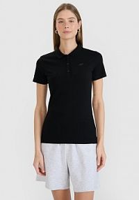 Koszulka polo czarna 4F damska 4FWMM00TPTSF611-20S