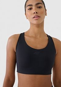 Biustonosz sportowy czarny 4F 4FWSS25USBAF164-20S