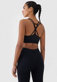Biustonosz sportowy czarny 4F 4FRSS25USBAF211-20S