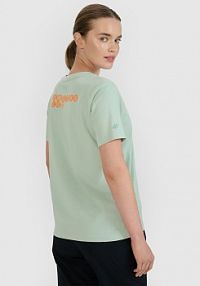 T-shirt turkusowy 4F damski 4FWSS25TTSHF2238-47S