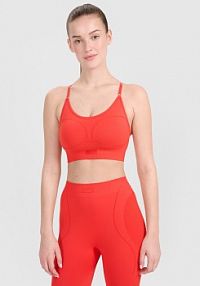 Biustonosz sportowy czerwony 4F 4FRSS25USBAF199-62S