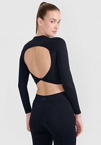 Longsleeve czarny 4F damski 4FRSS25TFLOF486-20S