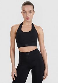Biustonosz sportowy czarny 4F 4FALSSS25USBAF186-20S