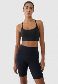 Biustonosz sportowy czarny 4F 4FWMM00USBAF217-20S