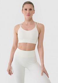 Biustonosz sportowy biały 4F 4FRSS25USBAF211-11S