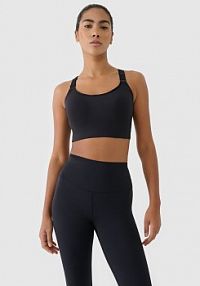 Biustonosz sportowy czarny 4F 4FWMM00USBAF216-20S