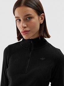 Bluza z polaru czarna 4F damska 4FWAW24UFLEF048-20S