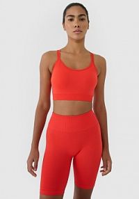 Biustonosz sportowy czerwony 4F 4FRSS25USBAF211-62S
