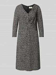 Sukienka koktajlowa o długości do kolan z dekoltem w serek Vera Mont czarna EAN 70494069