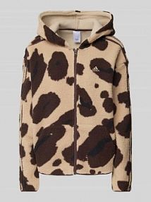 Kurtka z futerka z wyhaftowanym logo ADIDAS SPORTSWEAR brązowa damska EAN IX3721